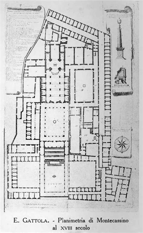 Disegno architetturale o pianta del Monastero di Santa Maria di Pulsano