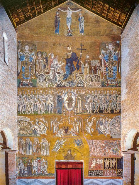 Dettaglio del grande Mosaico del Giudizio Universale all'interno della Basilica di Torcello