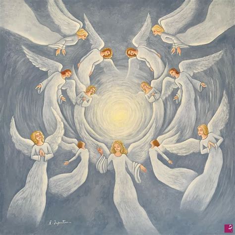illustrazione di un angelo che irradia luce e abbondanza dorata