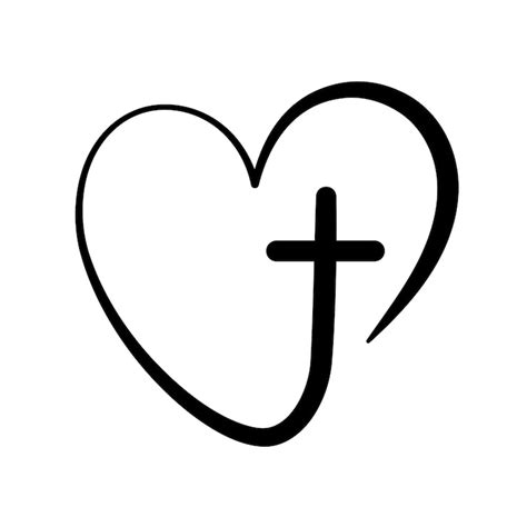 Icona stilizzata di un cuore con una croce al centro, a simboleggiare la misericordia divina.