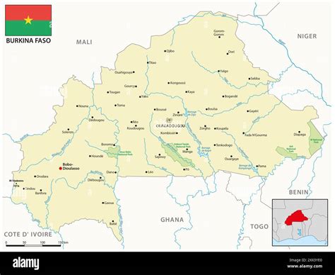 Mappa del Burkina Faso con evidenziata l'area di missione dei Pavoniani