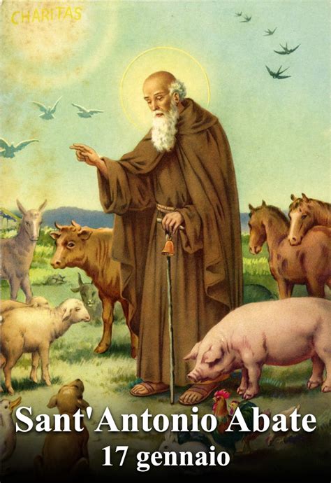 illustrazione di Sant'Antonio Abate con un maialino