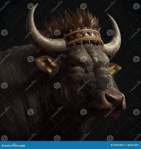 Illustrazione di un bufalo, simbolo di forza, e una persona unta con olio