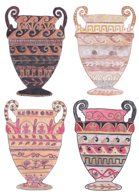 Vaso greco con decorazioni a anthemion stilizzato
