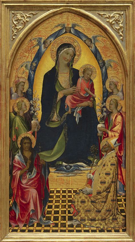 Descrizione: Tavola con Cristo, San Giovanni Battista e un angelo, in una composizione incentrata sul Battesimo di Cristo.