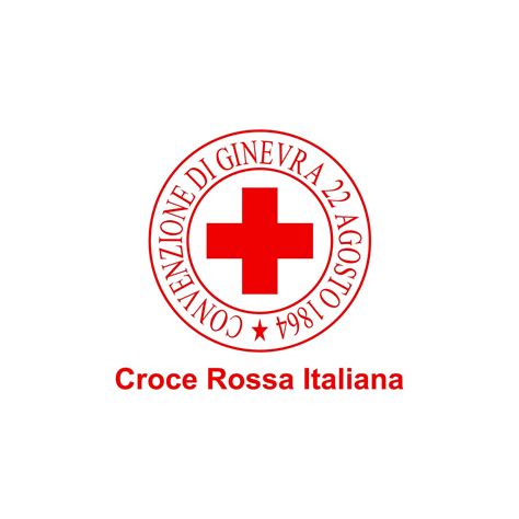logo della Croce Rossa Italiana o volontari della Croce Rossa in azione
