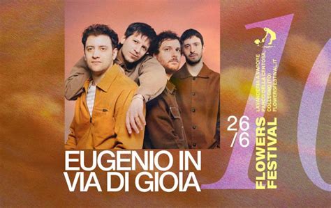 Locandina del concerto degli Eugenio in Via Di Gioia all'Eremo Club di Molfetta