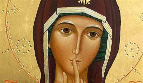 Icona della Vergine del Silenzio, che riflette sull'esperienza della maternità
