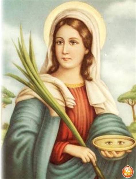 Rappresentazione iconografica tradizionale di Santa Lucia