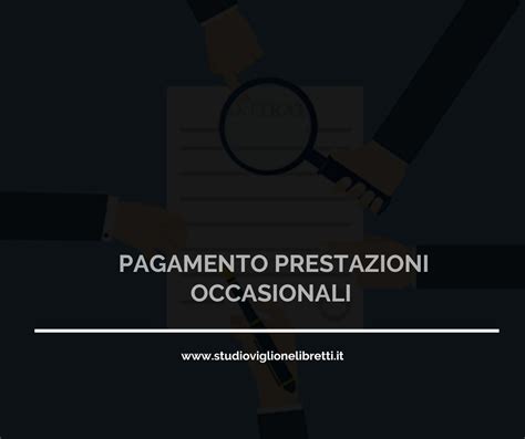 infografica sulle procedure di pagamento per prestazioni occasionali, incluse ritenute e contributi