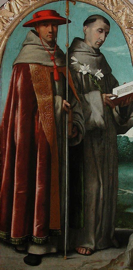 Benedetto XVI e immagini di San Bonaventura e San Tommaso d'Aquino