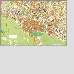 Mappa del centro storico di Novi Ligure con evidenziate le chiese e i punti di interesse gastronomico