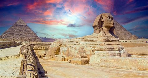Panoramica delle Piramidi di Giza e della Grande Sfinge