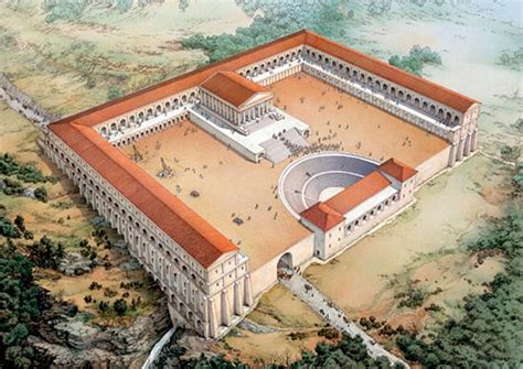 Ricostruzione 3D del Teatro Romano restaurato al Santuario di Ercole Vincitore