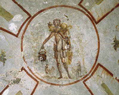 Affresco del Buon Pastore nelle catacombe di San Callisto, Roma