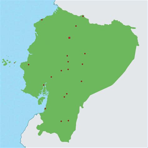 Mappa dell'Ecuador con punti che indicano le comunità supportate dalla Microfinanza Campesina