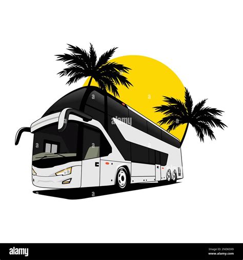 Illustrazione di un moderno autobus passeggeri con icone dei servizi offerti (Wi-Fi, prese, aria condizionata)
