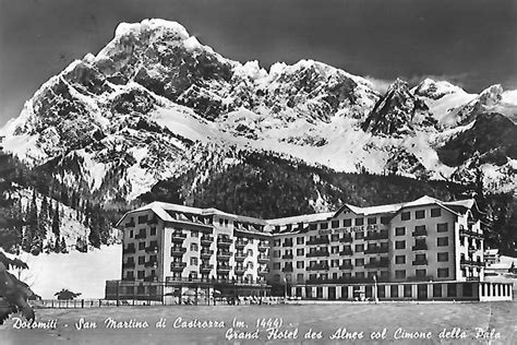 Vecchia foto storica del Grand Hotel Des Alpes o della nobiltà a Madonna di Campiglio