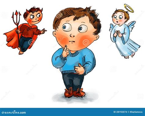 Illustrazione concettuale della scelta tra bene e male