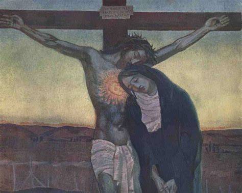 Gesù sulla croce con la madre e Giovanni