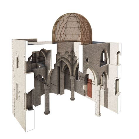 Ricostruzione storica o illustrazione del Monastero della Badiazza a Messina nel Medioevo