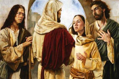 Gesù risuscita Lazzaro dal sepolcro, con Marta e Maria presenti