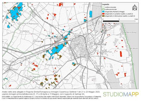 Mappa delle aree alluvionate in Texas, con particolare evidenza per la contea di Kerr