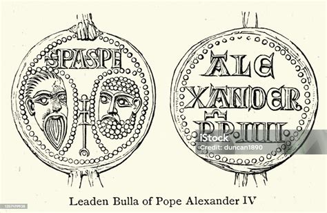 Illustrazione storica di una bolla papale medievale