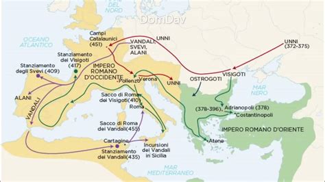 Mappa della migrazione dei Goti e della Battaglia di Adrianopoli