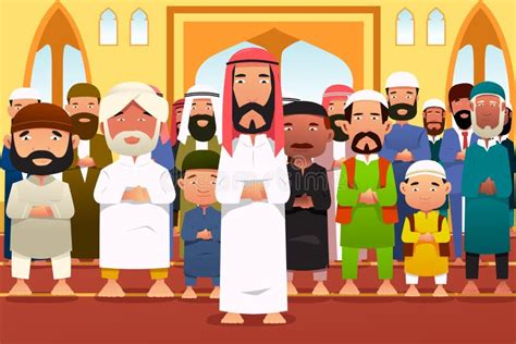 Illustrazione di persone che pregano durante una funzione religiosa