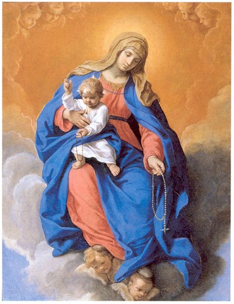 Immagine devozionale della Madonna con il Rosario