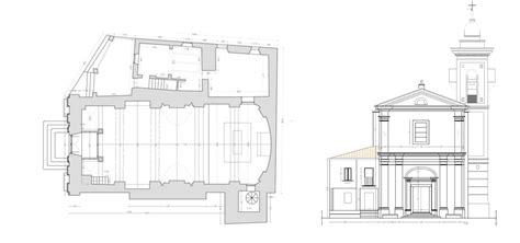 Schizzo architettonico originale del progetto della chiesa di San Francesco di Sacconi