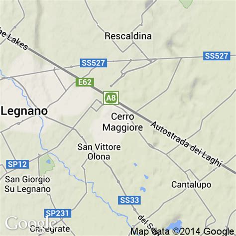 Mappa di Cerro Maggiore con evidenziate aree per eventi e location per feste