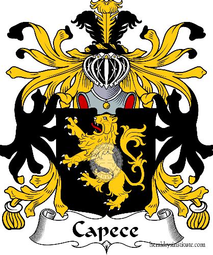 Stemma araldico o sigillo della famiglia Capece Galeota, con simboli della nobiltà napoletana
