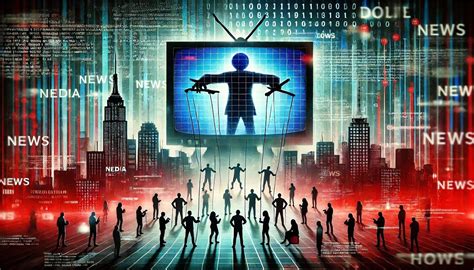 Immagine concettuale sulla manipolazione mediatica o fake news