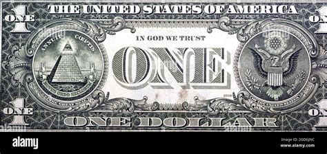 Rovescio della banconota da un dollaro americano con il simbolo dell'Occhio della Provvidenza