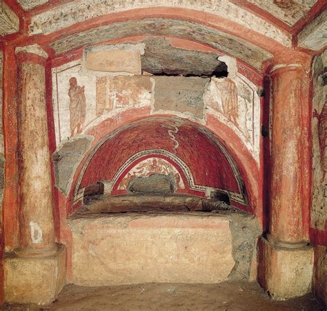 Illustrazione di una tavola mobile usata come altare nelle catacombe cristiane