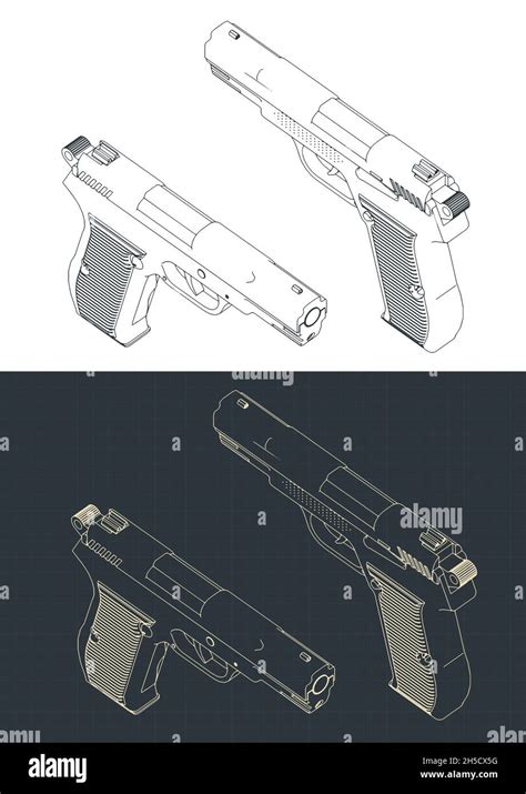 Illustrazione stilizzata di una pistola e proiettili