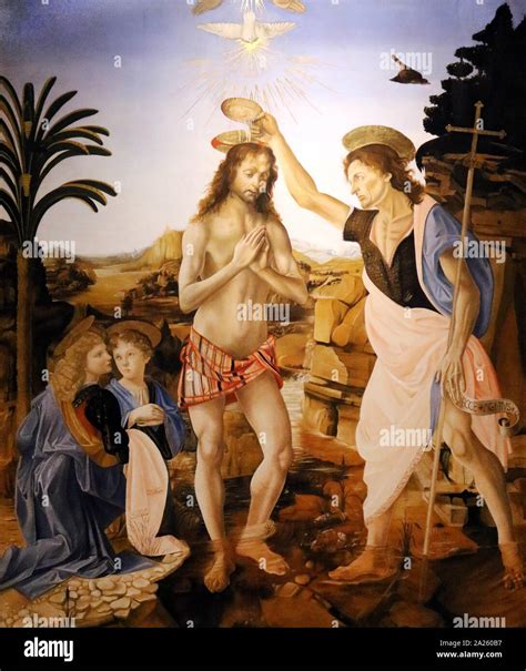 Battesimo di Cristo di Verrocchio e Leonardo da Vinci, Galleria degli Uffizi