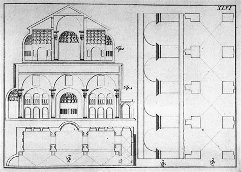 Pianta o ricostruzione architettonica della Porta Augusta e dei torrioni laterali.