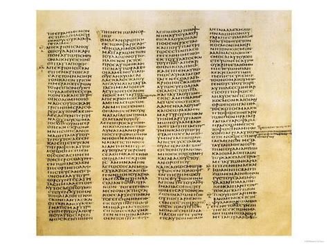 Immagine di una pagina del Codice Sinaitico