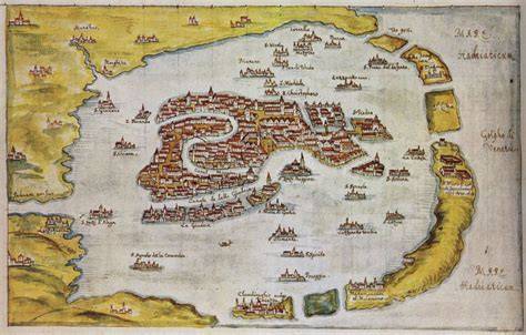 Mappa storica di Venezia del XVIII secolo