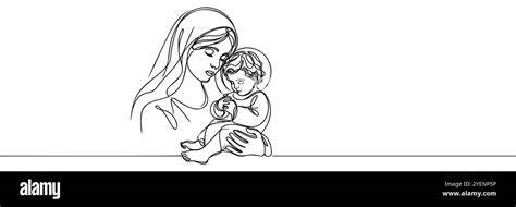 illustrazione di Maria con il bambino Gesù
