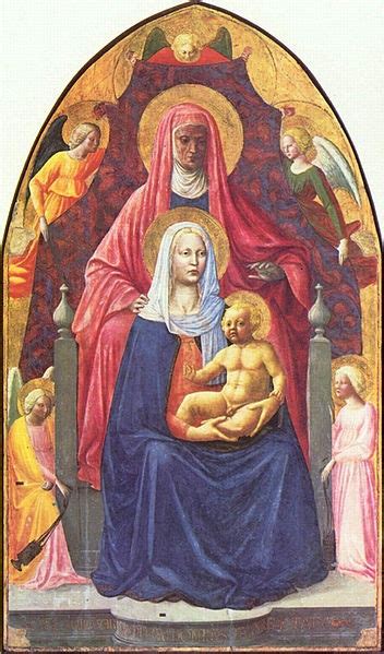 Sant'Anna Metterza di Masaccio e Masolino: Madonna col Bambino e Sant'Anna