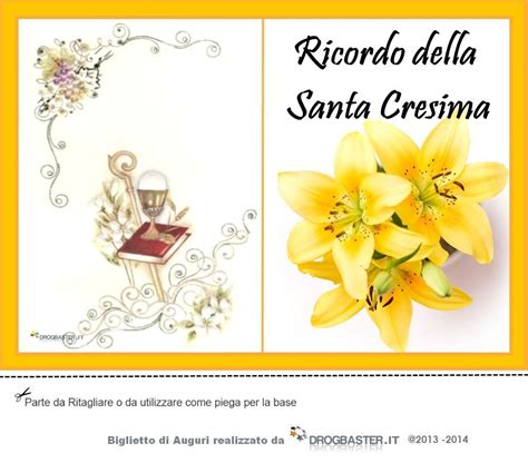 Biglietto auguri Cresima personalizzato con foto e grafica