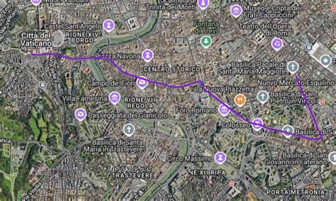 Mappa schematica del percorso ufficiale della Semana Santa a Cordova.