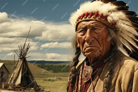 Foto di un anziano nativo americano che tramanda le tradizioni ai giovani o una cerimonia culturale moderna