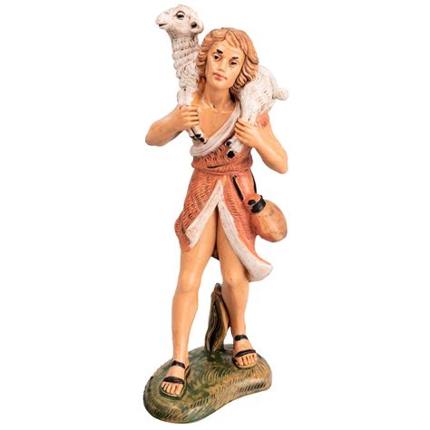 Giovane Pastore con agnello sulle spalle, raffigurazione artistica