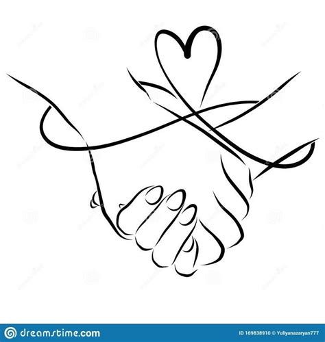 Disegno stilizzato di mani che si scambiano un bacio, con simboli di amore e venerazione.