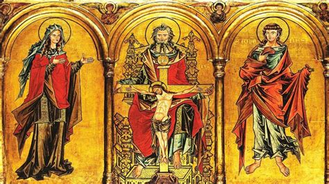 Schema grafico che illustra il dogma della Trinità